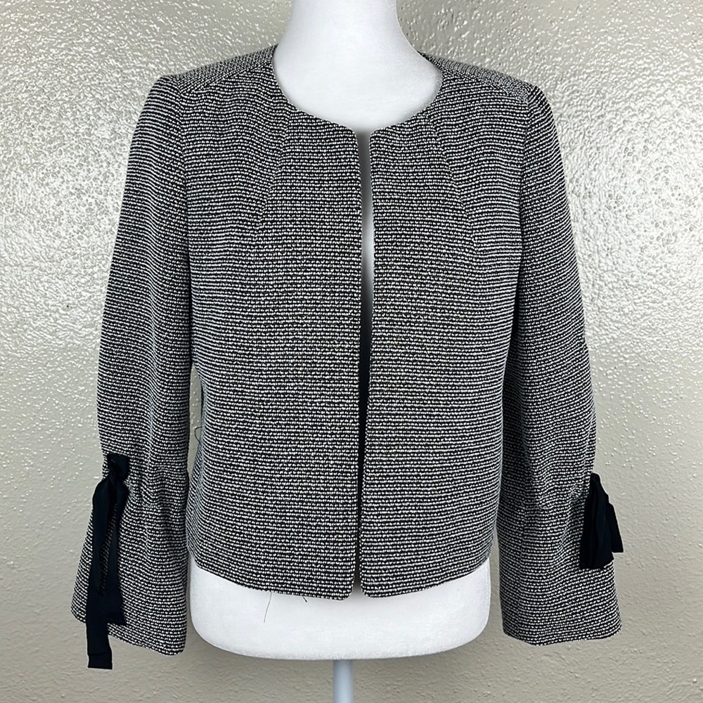 NINE WEST/Women's Black and White Tweed Jacket/ Size S